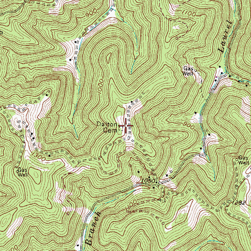 Topographic Map of Dalton Cemetery, WV