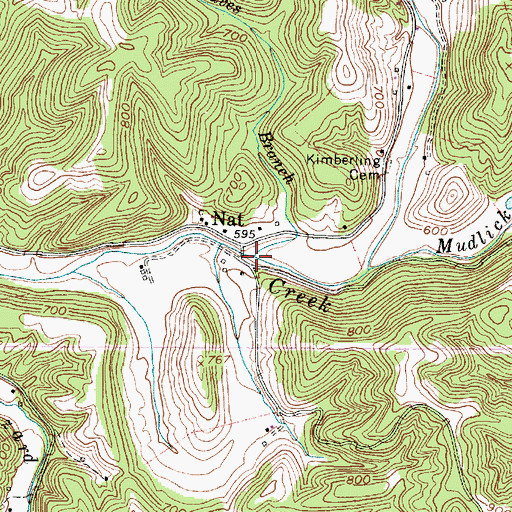 Topographic Map of Daves Branch, WV