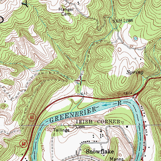 Topographic Map of Davis Hollow, WV