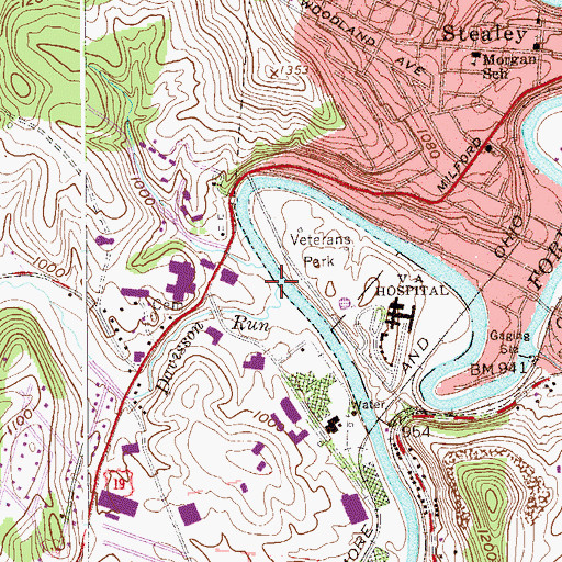 Topographic Map of Davisson Run, WV