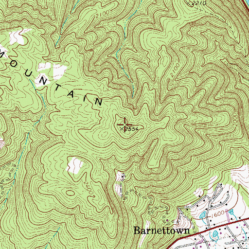 Topographic Map of Dempsey Mountain, WV