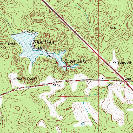 Topographic Map of Upper Lake, AL
