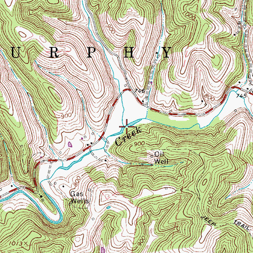 Topographic Map of Dog Run, WV