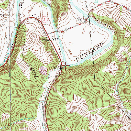 Topographic Map of Dolls Run, WV