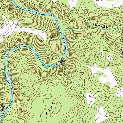 Topographic Map of Double Cabin Branch, WV