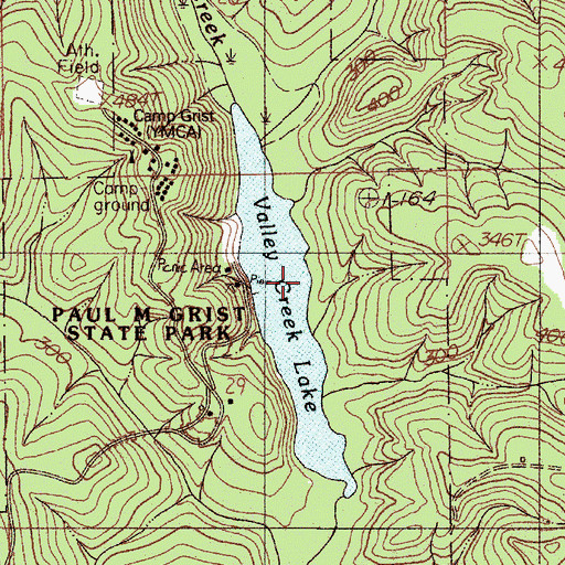 Topographic Map of Valley Creek Lake, AL