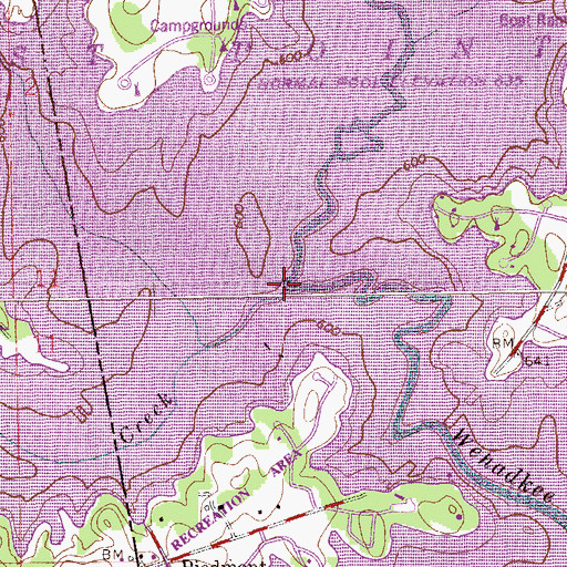 Topographic Map of Veasey Creek, GA