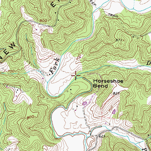 Topographic Map of Dry Run, WV