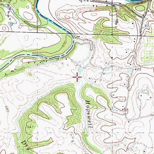 Topographic Map of Dry Run, WV