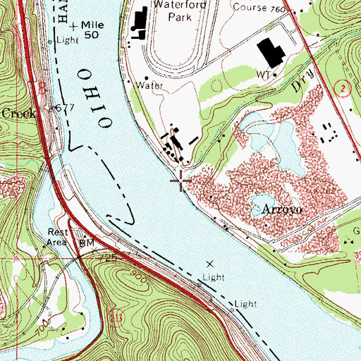 Topographic Map of Dry Run, WV