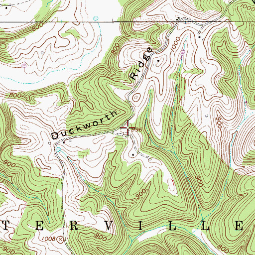 Topographic Map of Duckworth Ridge, WV