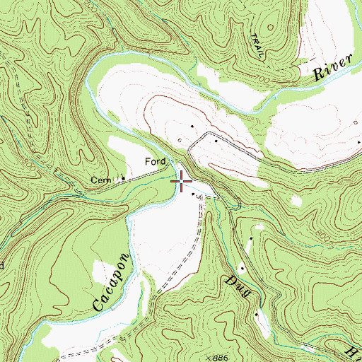 Topographic Map of Dug Hill Run, WV