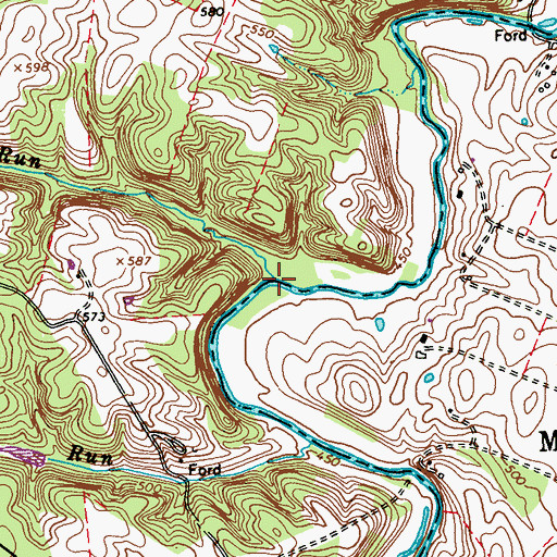 Topographic Map of Duncan Run, WV
