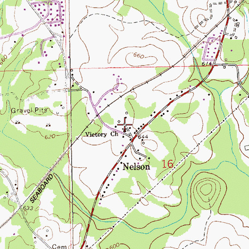 Topographic Map of Victory Baptist Church, AL