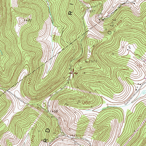 Topographic Map of Dunkard Ridge, WV