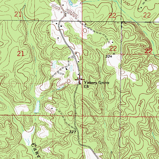 Topographic Map of Victory Grove Pentecostal Holiness Church, AL