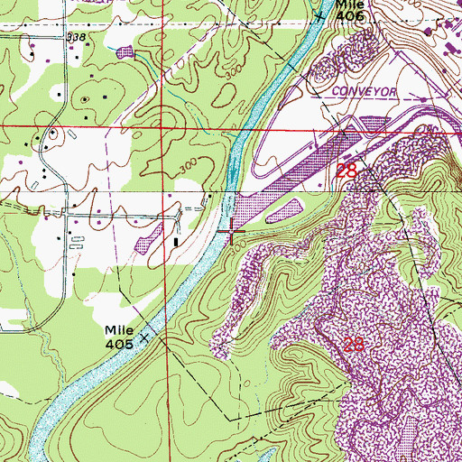 Topographic Map of Village Creek, AL