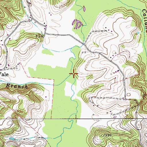 Topographic Map of Eagle Branch, WV