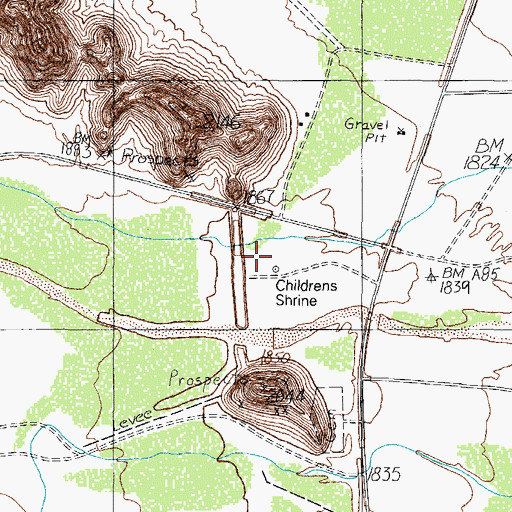 Topographic Map of Gu Achi Childrens Shrine, AZ
