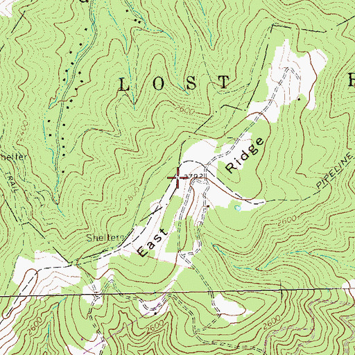 Topographic Map of East Ridge, WV