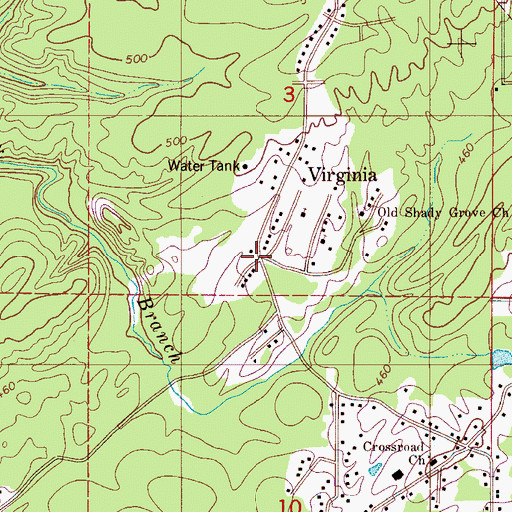 Topographic Map of Virginia, AL
