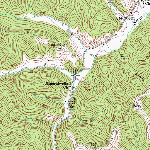 Topographic Map of Egypt Run, WV