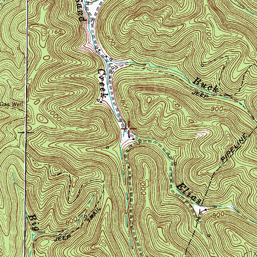 Topographic Map of Elias Fork, WV
