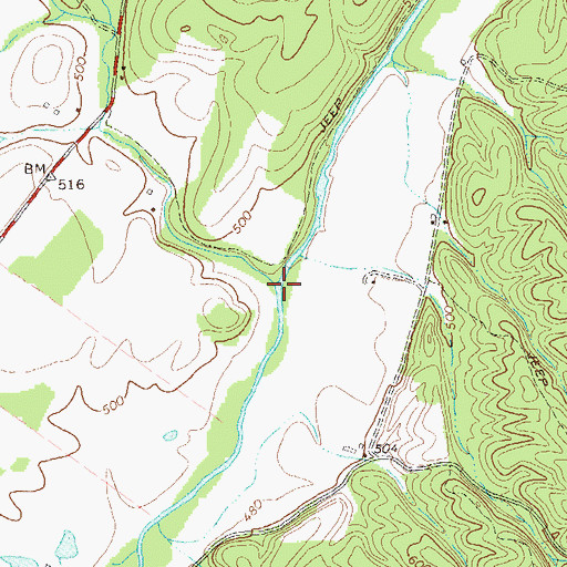 Topographic Map of Elk Branch, WV