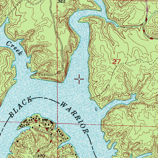 Topographic Map of Walker County Shoal Creek, AL
