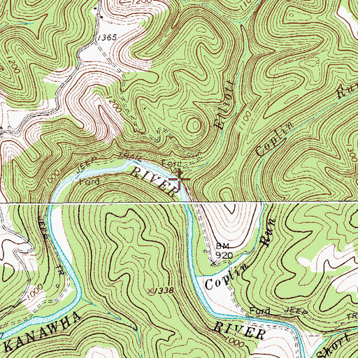Topographic Map of Elliott Run, WV