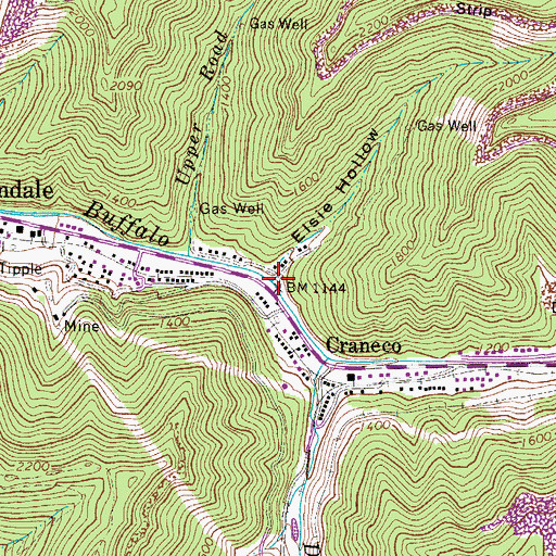 Topographic Map of Elsie Hollow, WV