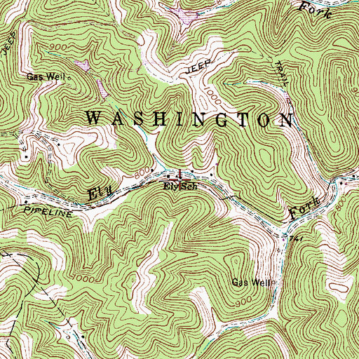 Topographic Map of Ely School (historical), WV