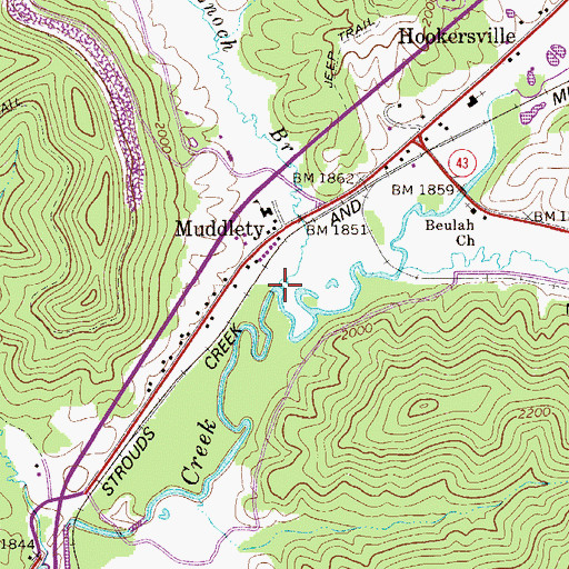 Topographic Map of Enoch Branch, WV