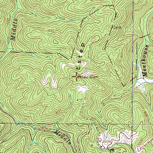Topographic Map of Estep Cemetery, WV