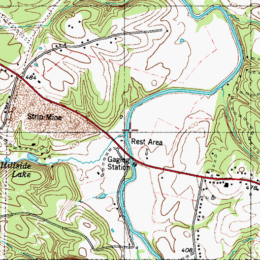 Topographic Map of Evans Run, WV