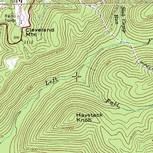 Topographic Map of Fall Run, WV
