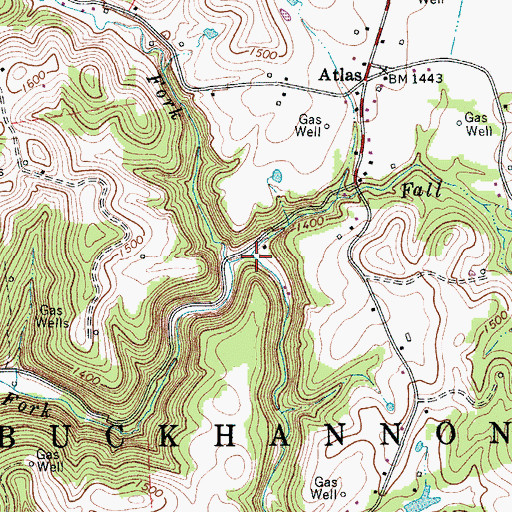 Topographic Map of Fall Run, WV
