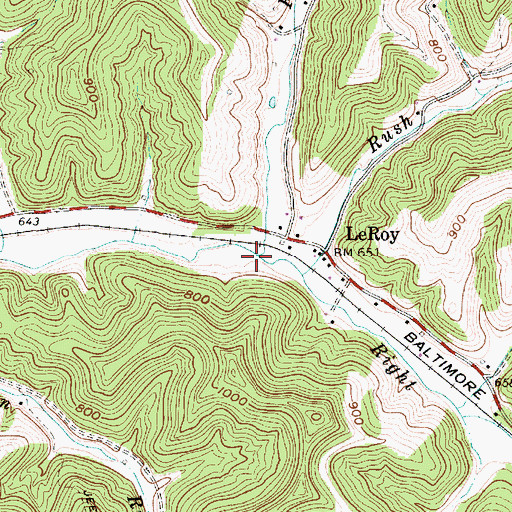 Topographic Map of Fallentimber Run, WV