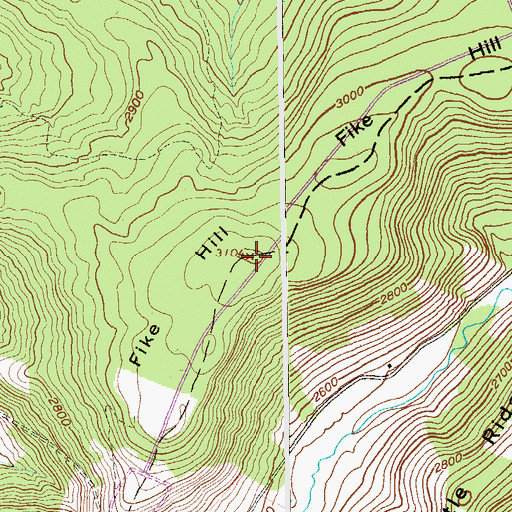 Topographic Map of Fike Hill, WV