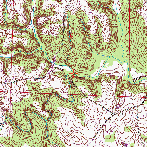 Topographic Map of Watches Creek, AL