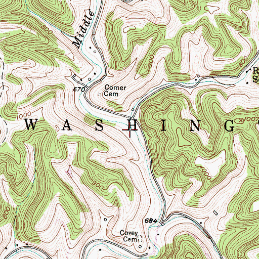 Topographic Map of First Creek, WV