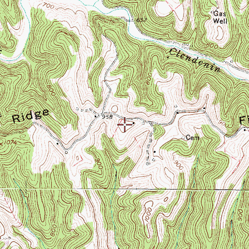 Topographic Map of Fisher Ridge, WV