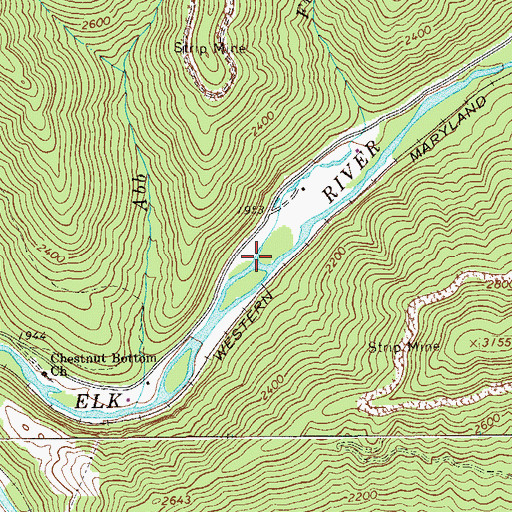 Topographic Map of Fisher Run, WV