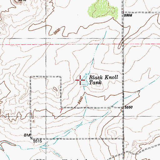 Topographic Map of Black Knoll Tank, AZ
