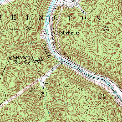 Topographic Map of Fork Creek, WV