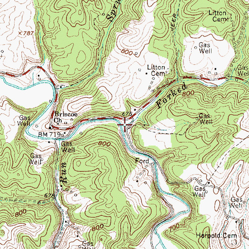 Topographic Map of Forked Run, WV