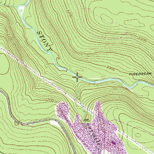 Topographic Map of Fourmile Run, WV