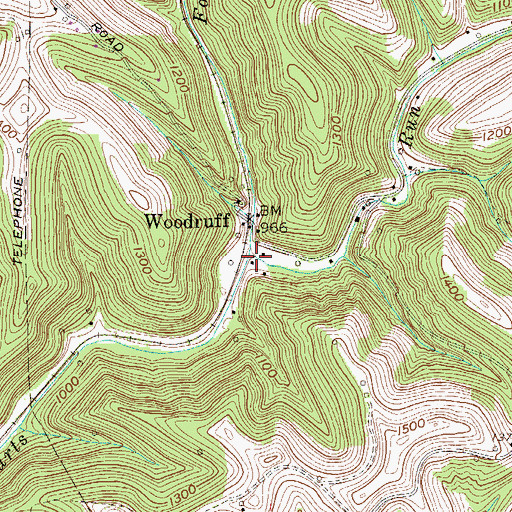 Topographic Map of Fourmile Run, WV
