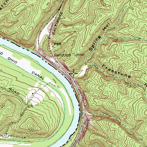 Topographic Map of Freestone Hollow, WV