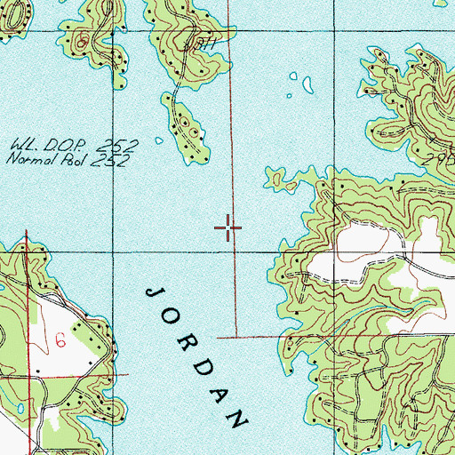 Topographic Map of Weoka Creek, AL